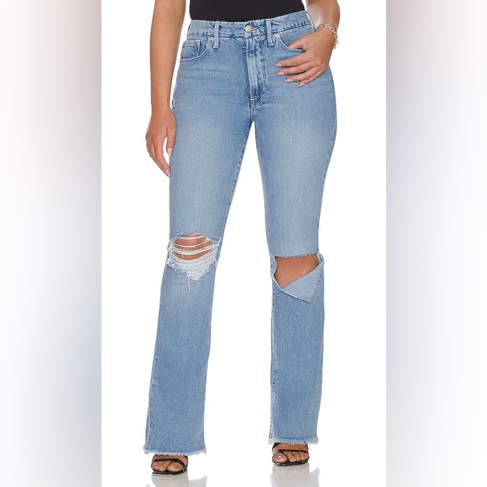 GOOD AMERICAN Good Classic Boot Cut Jeans Sz 6 Indigo129 Festival Western Retro